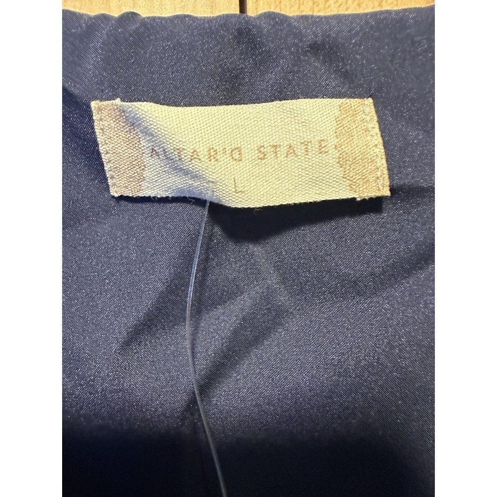 Anthropologie Altar’d State Women Navy Austen Floral Satin Dress Size Large NWT - Picture 5 of 7